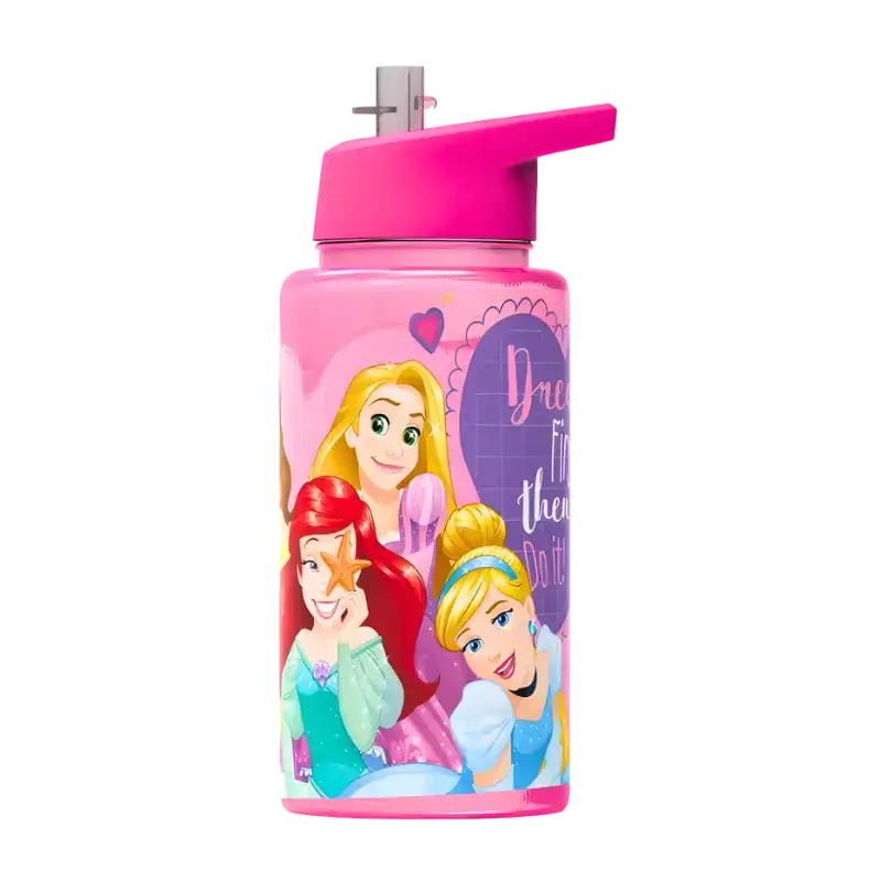 BOTELLA 500ML STRAW TOP PRINCESAS BELGIOCO