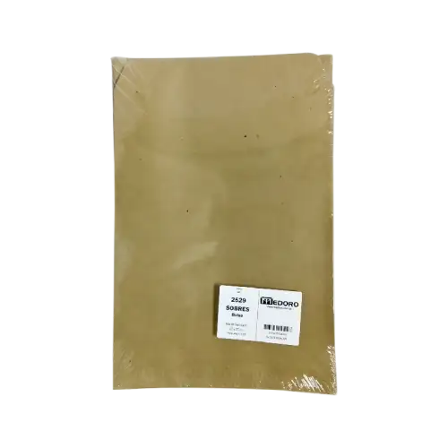 SOBRE PAPEL MADERA 80GR OFICIO 27X37 X100U