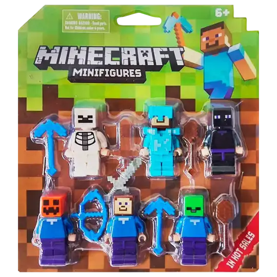 MINE CRAFT TIPO LEGO X6 VERDE