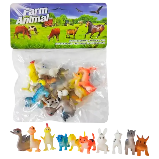 ANIMALES DE GOMA X10PCS