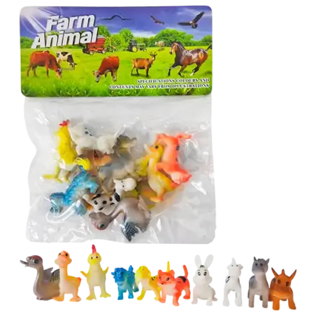 ANIMALES DE GOMA X10PCS