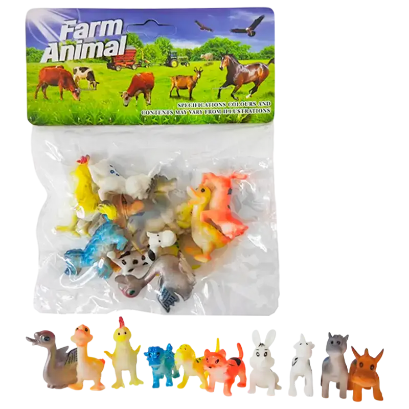 ANIMALES DE GOMA X10PCS