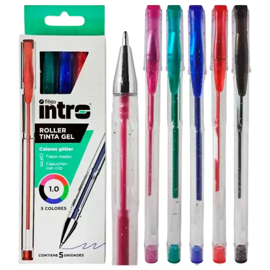 ROLLER GEL GLITTER INTRO X5 FILGO