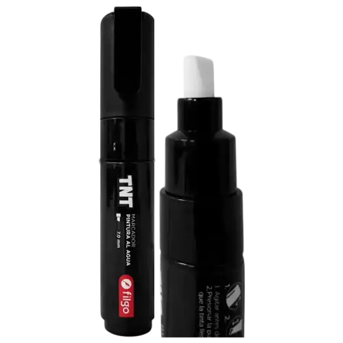 MARCADOR PINTURA AL AGUA TNT 7.0 NEGRO FILGO