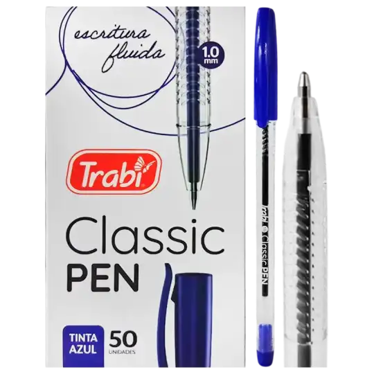 BOLIGRAFO CLASSIC PEN X50 AZUL TRABI