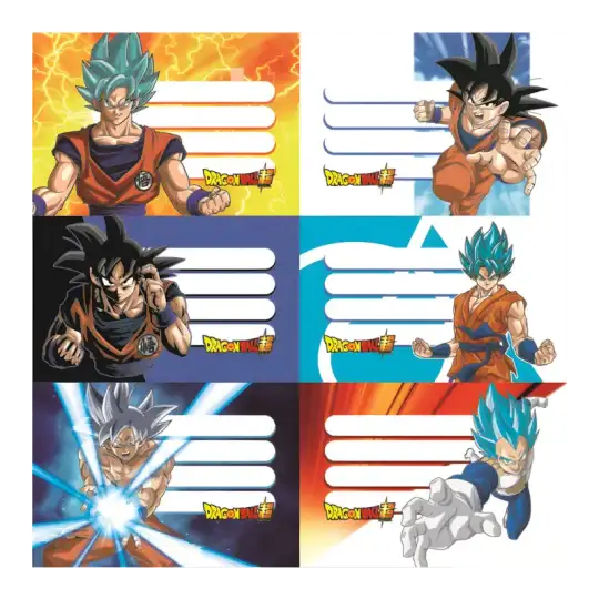 ETIQUETAS DRAGON BALL