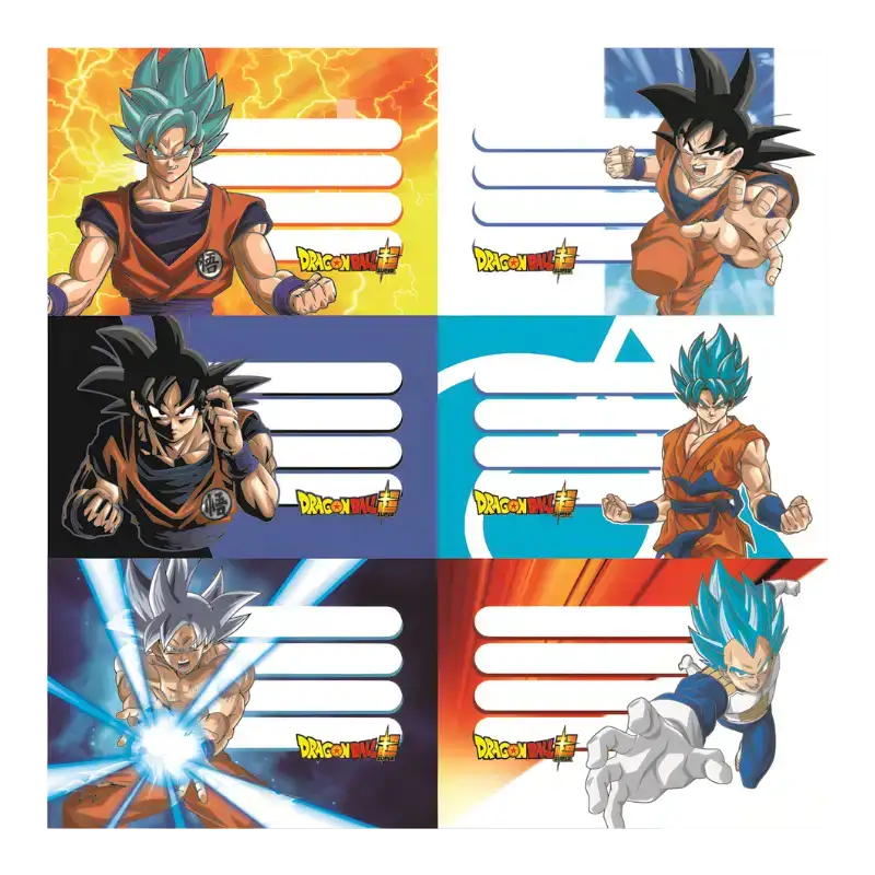 ETIQUETAS DRAGON BALL