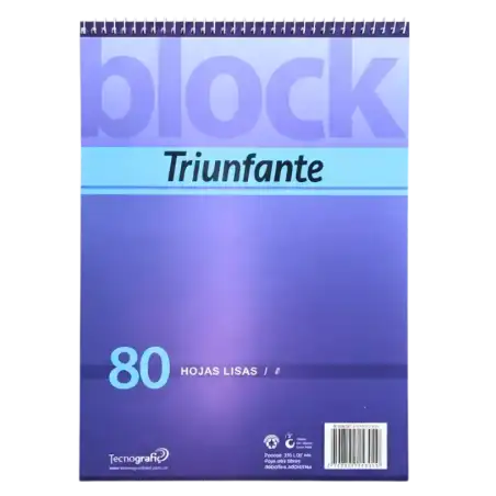 BLOCK A5 C/ ESPIRAL 80H Liso TRIUNFANTE