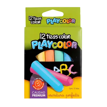 TIZA ESCOLAR PLAYCOLOR  COLOR X12
