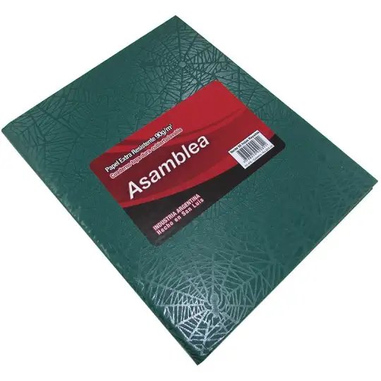 CUADERNO ASAMBLEA 16X21 98HJS RAYADAS ARANIA VERDE