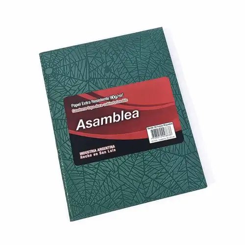 CUADERNO ASAMBLEA 16X21 50HJS RAYADAS ARANIA VERDE