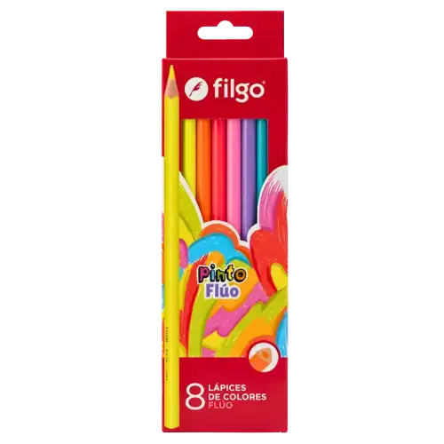 LAPICES DE COLORES FLUO X8 LARGOS FILGO