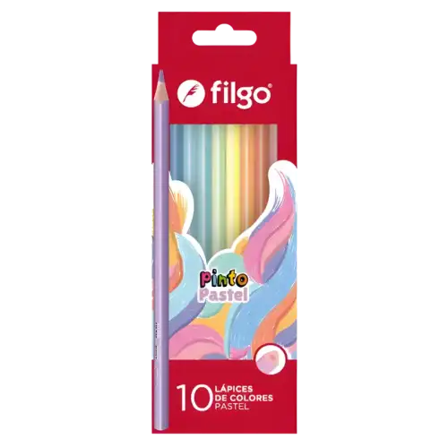 LAPICES DE COLORES PASTEL X10 LARGOS FILGO