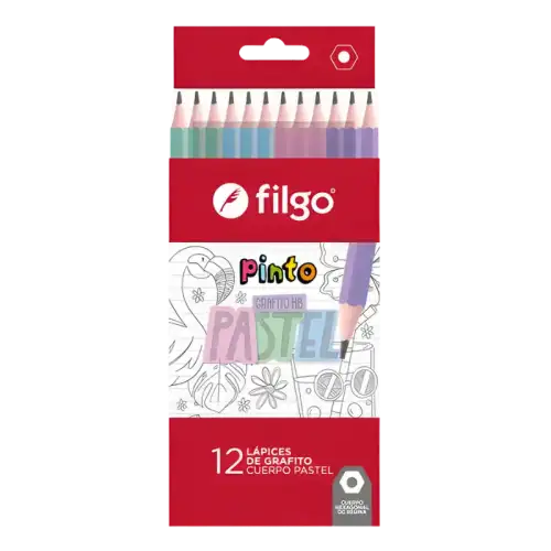 LAPIZ GRAFITO CUERPO PASTEL X12 FILGO