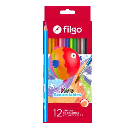 LAPICES DE COLORES ACUARELABLES X12 LARGOS FILGO