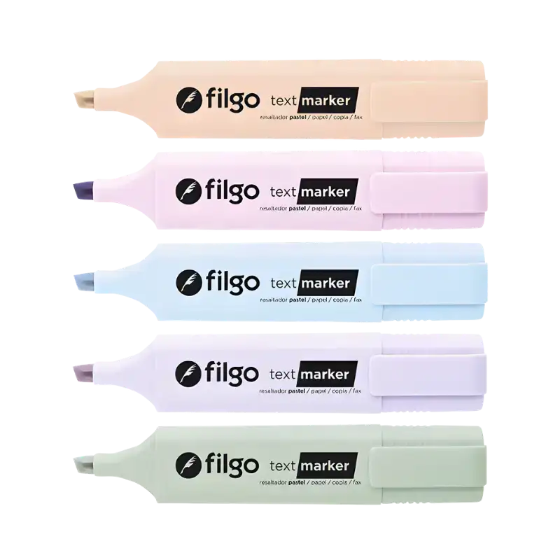 RESALTADOR TEXT MARKER MUTE ESTUCHE X5 FILGO