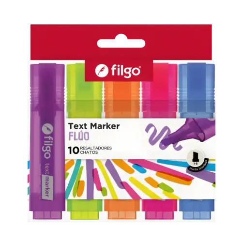 RESALTADOR TEXT MARKER FLUO X10 FILGO