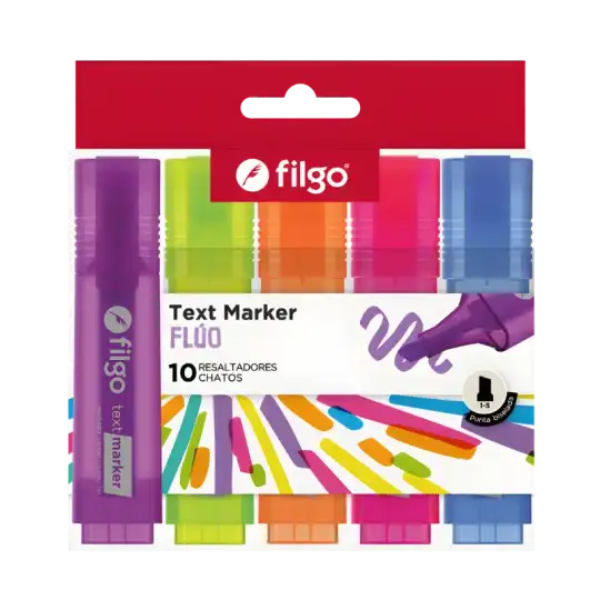 RESALTADOR TEXT MARKER FLUO X10 FILGO