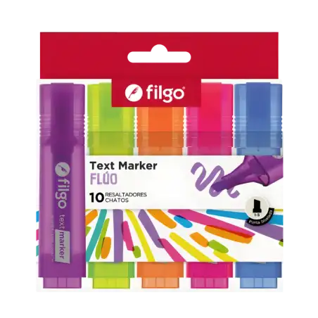 RESALTADOR TEXT MARKER FLUO X10 FILGO