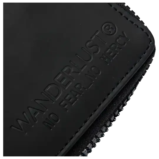 BILLETERA ENGOMADA CON CIERRE NEGRO