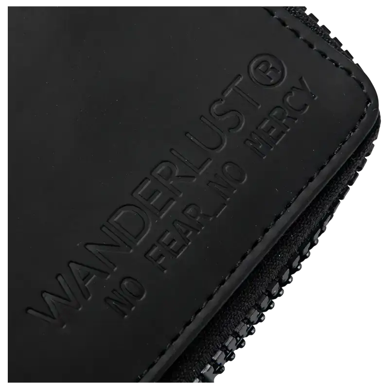 BILLETERA ENGOMADA CON CIERRE NEGRO