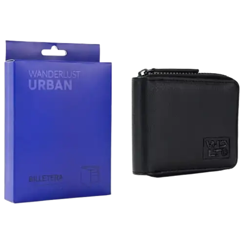 BILLETERA CON CIERRE NEGRO