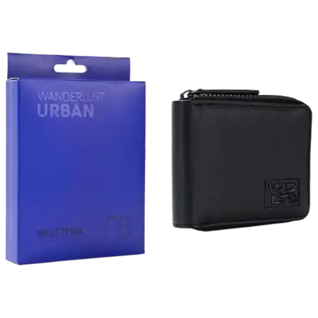 BILLETERA CON CIERRE NEGRO