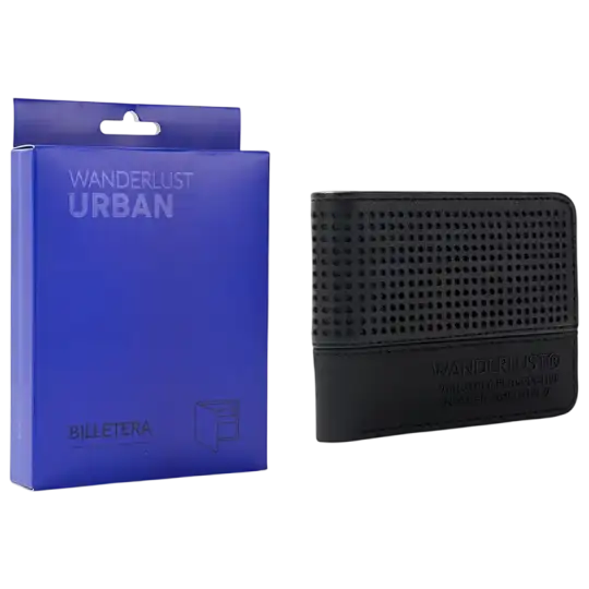 BILLETERA PICADO CIRCULOS NEGRO