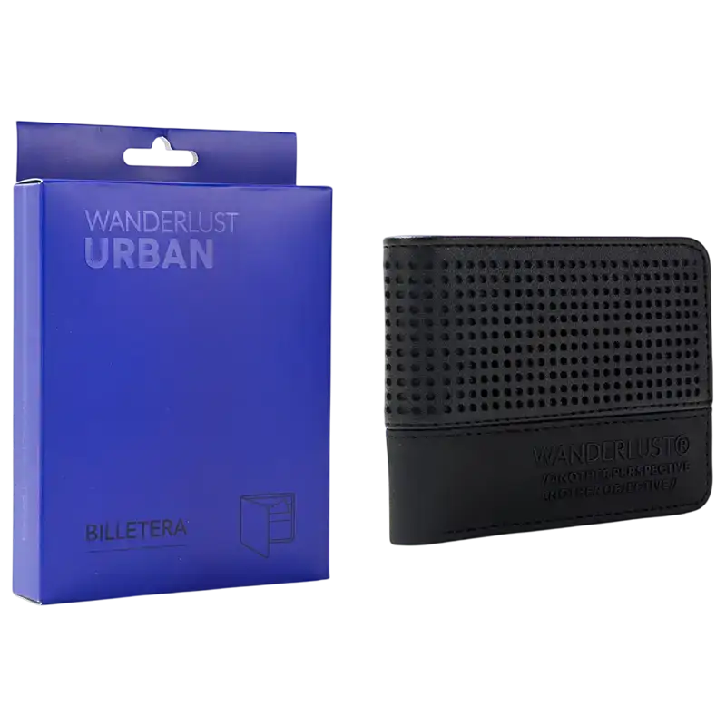 BILLETERA PICADO CIRCULOS NEGRO