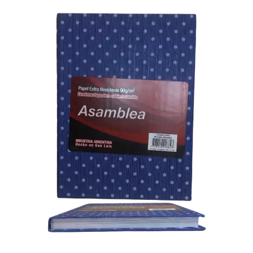 CUADERNO ASAMBLEA 16X21 98HJS RAYADAS LUNAR AZUL
