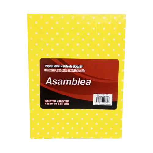 CUADERNO ASAMBLEA 16X21 50HJS RAYADAS LUNAR AMARIL