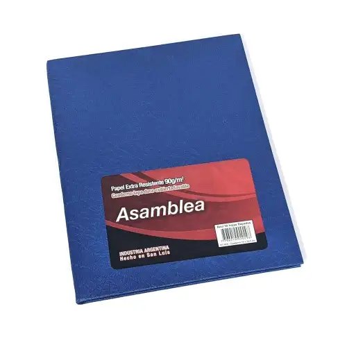 CUADERNO ASAMBLEA 19X23 50HJS CUADRICULADAS AZUL