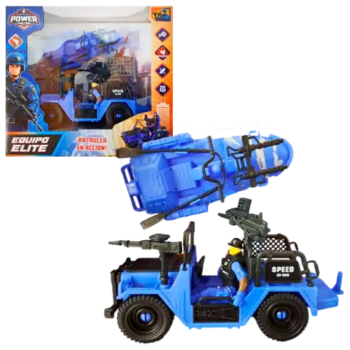 MEGA JEEP Y MOTO POLICIA