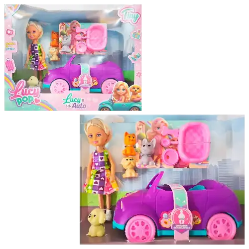 MUNIECA LUCY POP Y SU AUTO