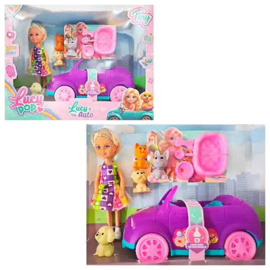 MUNIECA LUCY POP Y SU AUTO