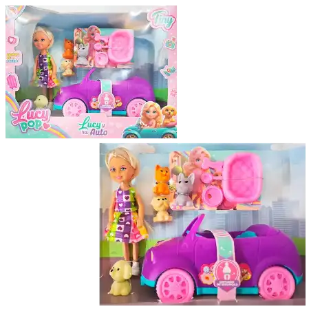 MUNIECA LUCY POP Y SU AUTO