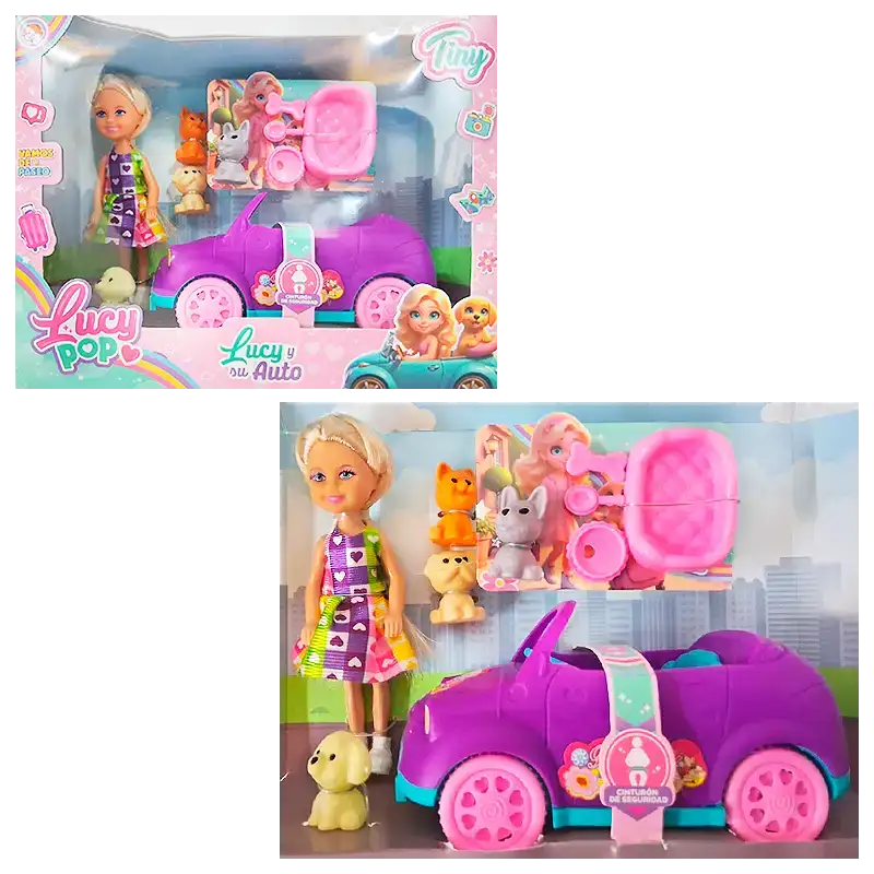 MUNIECA LUCY POP Y SU AUTO
