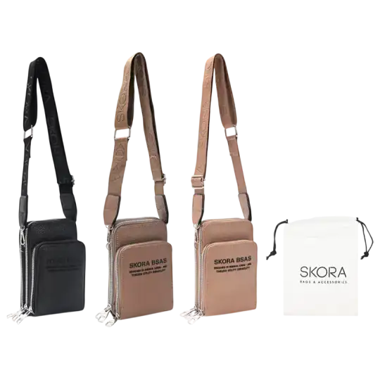 BANDOLERA PORTA CELULAR CON BOLSA TELA MODAX