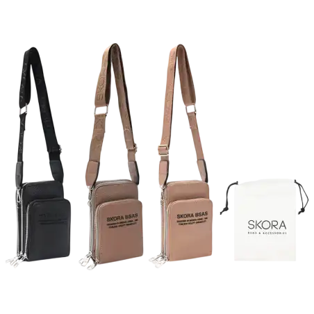 BANDOLERA PORTA CELULAR CON BOLSA TELA MODAX
