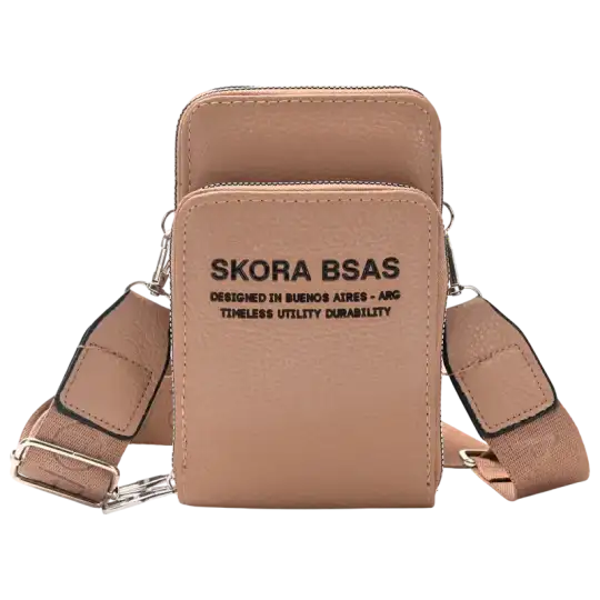 BANDOLERA PORTA CELULAR CON BOLSA TELA MODAX