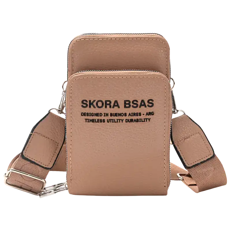 BANDOLERA PORTA CELULAR CON BOLSA TELA MODAX