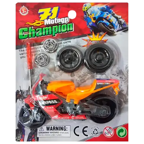 MOTO CON ACC PULL BACK X6 PCS