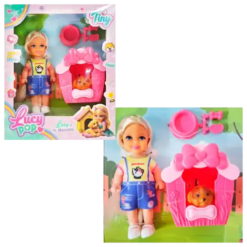 MINI MUNIECA LUCY POP TINY MASCOTA