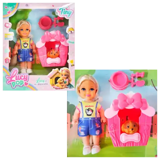 MINI MUNIECA LUCY POP TINY MASCOTA