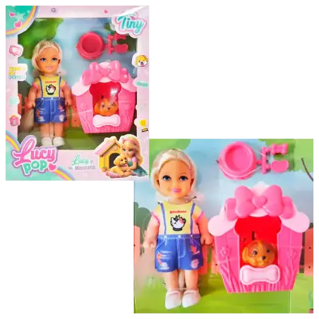 MINI MUNIECA LUCY POP TINY MASCOTA
