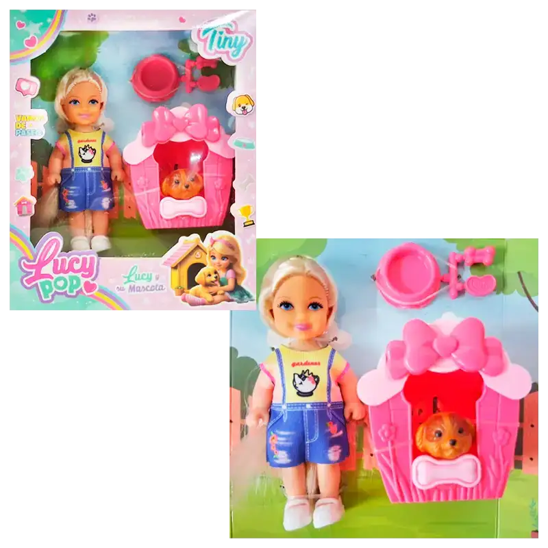 MINI MUNIECA LUCY POP TINY MASCOTA