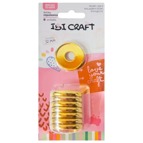 DISCOS DE EXPANSION 32mm X8 ORO IBICO