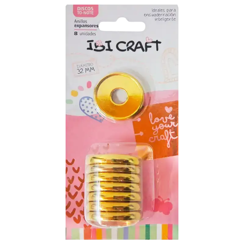 DISCOS DE EXPANSION 32mm X8 ORO IBICO