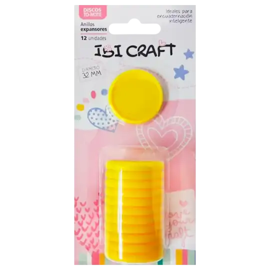DISCOS DE EXPANSION 32mm X12 MED AMARILLO IBICO
