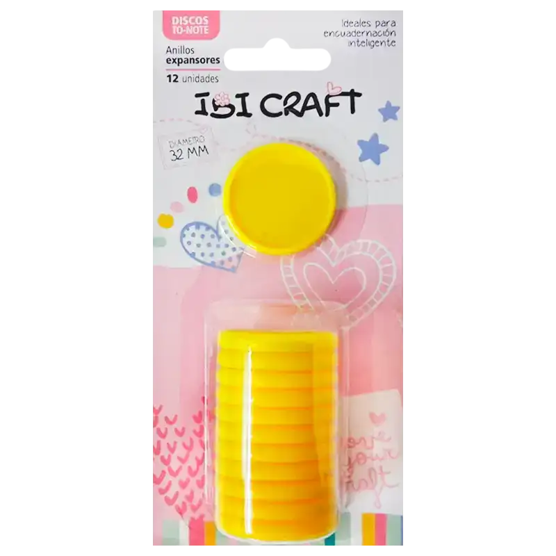 DISCOS DE EXPANSION 32mm X12 MED AMARILLO IBICO